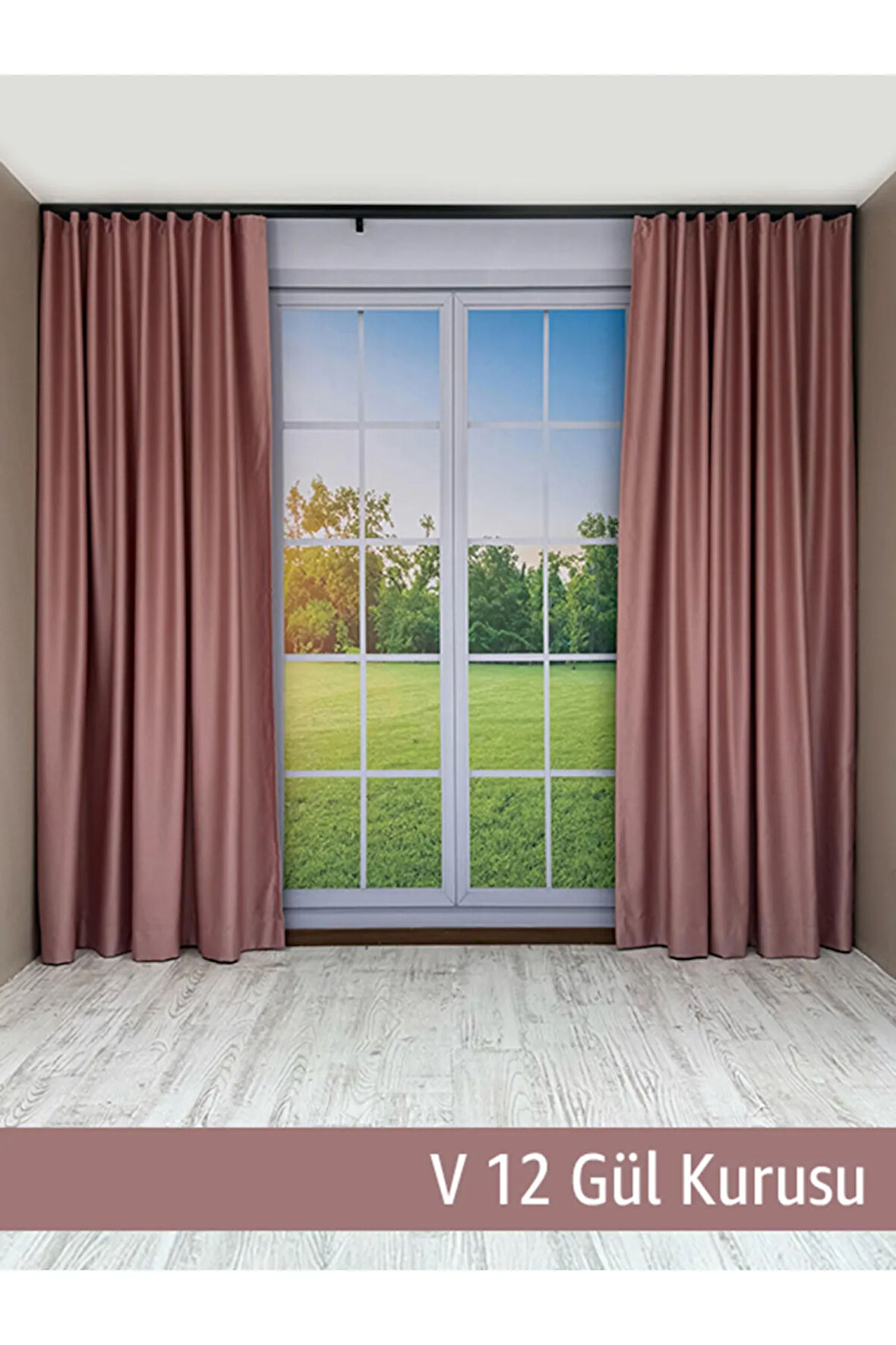 Donatti Gül Kurusu Star Blackout Pilesiz Tek Kanat Fon Perde