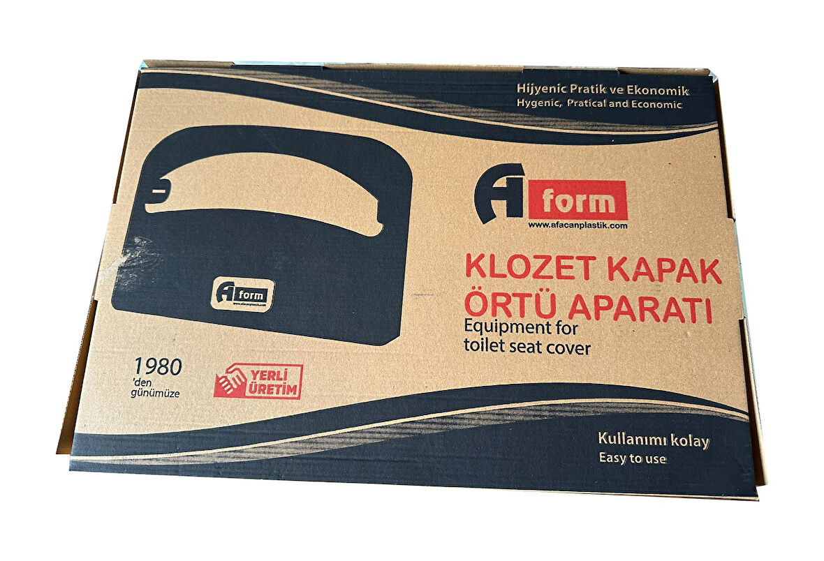 A Form Klozet Kapak Örtüsü Dispenseri Aparatı - 40x5x29 Cm. - Beyaz - Plastik - Duvara Monte