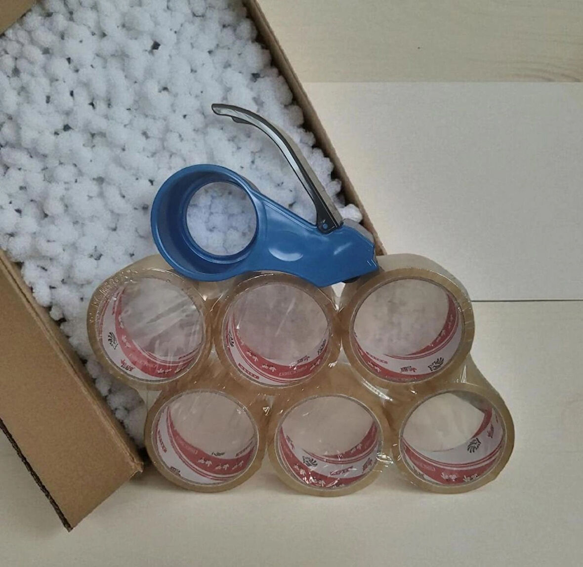 Koli Bantlama Makinesi + 6 Koli Bandı MAVİ RENK