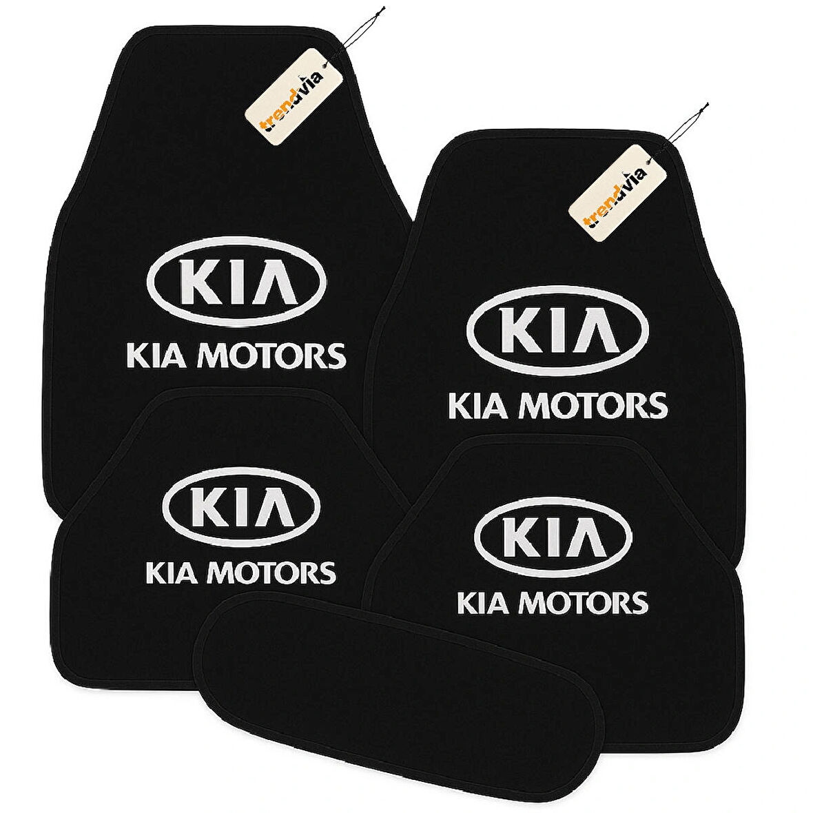 Siyah Renk Kia Motors Logolu Oto Halı Paspas Seti 5 Parça – Aracınıza Uyumlu, Şık ve Dayanıklı Zemin Koruma