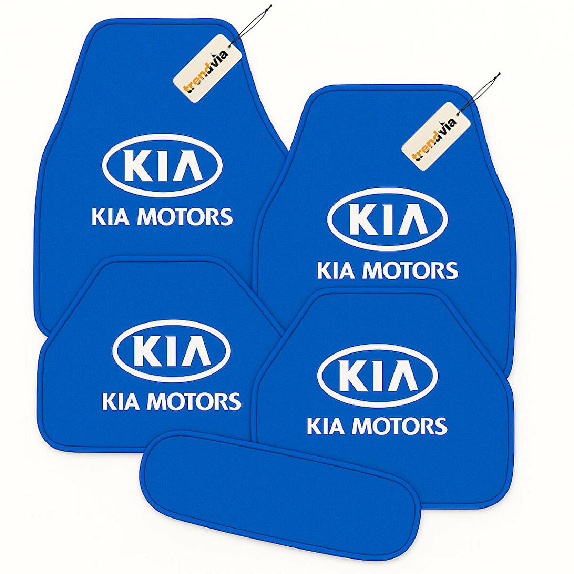 Mavi Renk Kia Motors Logolu Oto Halı Paspas Seti 5 Parça – Aracınıza Uyumlu, Şık ve Dayanıklı Zemin Koruma