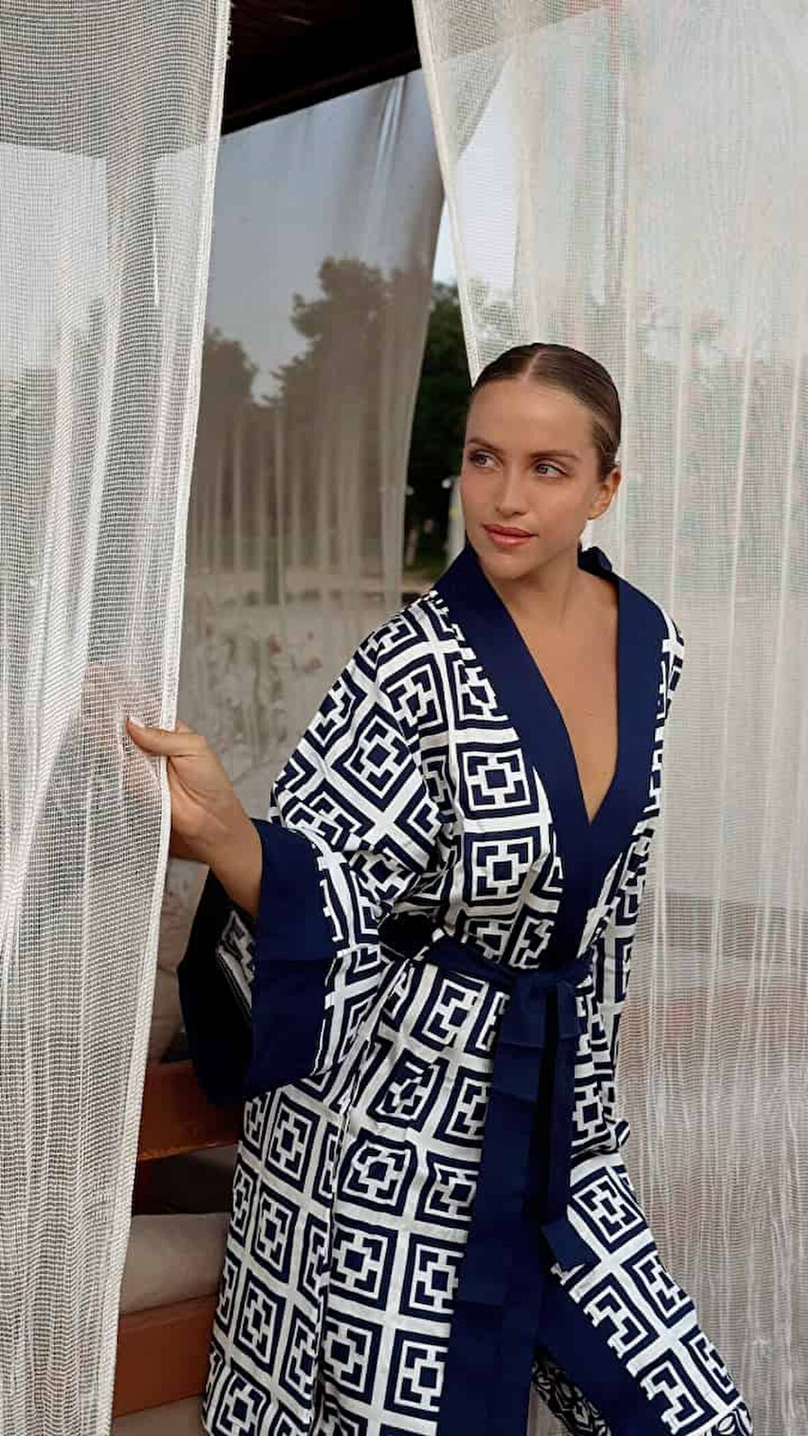 Saten Kimono Takımı (Çanta Hediyeli)