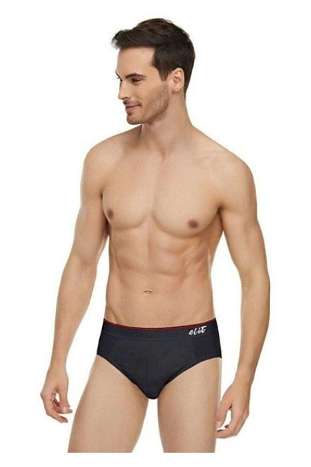 kit iç giyim Tutku Elit 1351 12'li İncebel Kemerli Erkek Slip -Külot