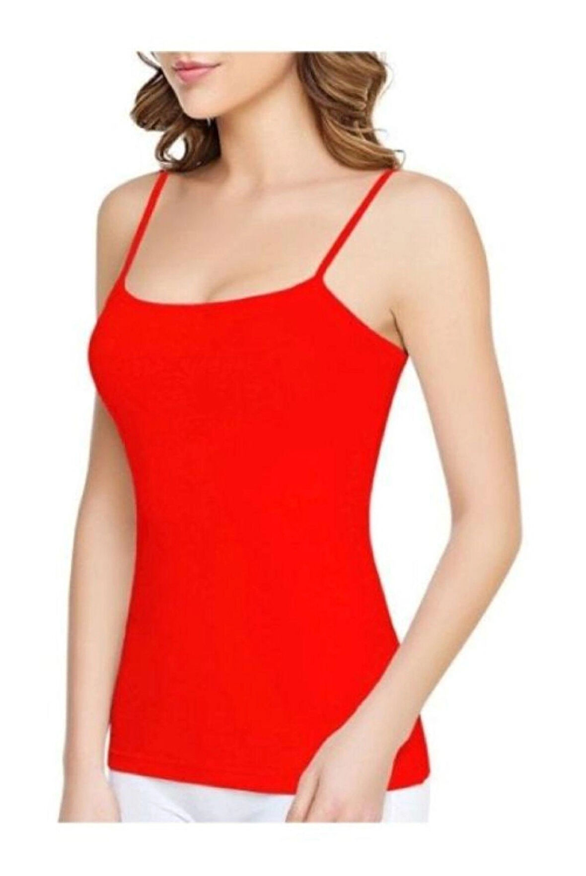 Tutku 135 4'lü RİBANA %100 Pamuk Penye İnce Askılı Kadın Atlet