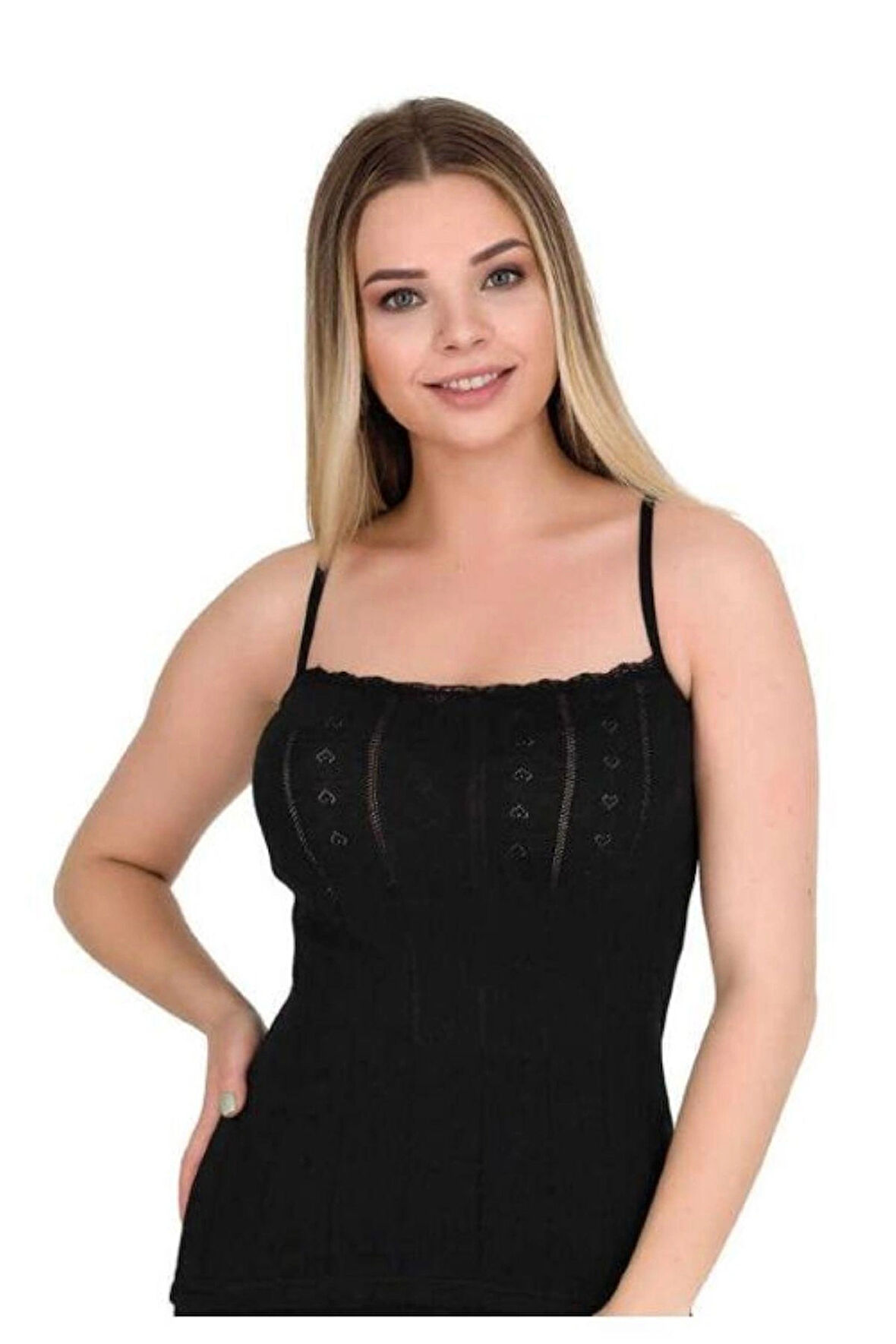 Berrak 8050 Tekli %100 Pamuk İnce Askılı Kadın Atlet