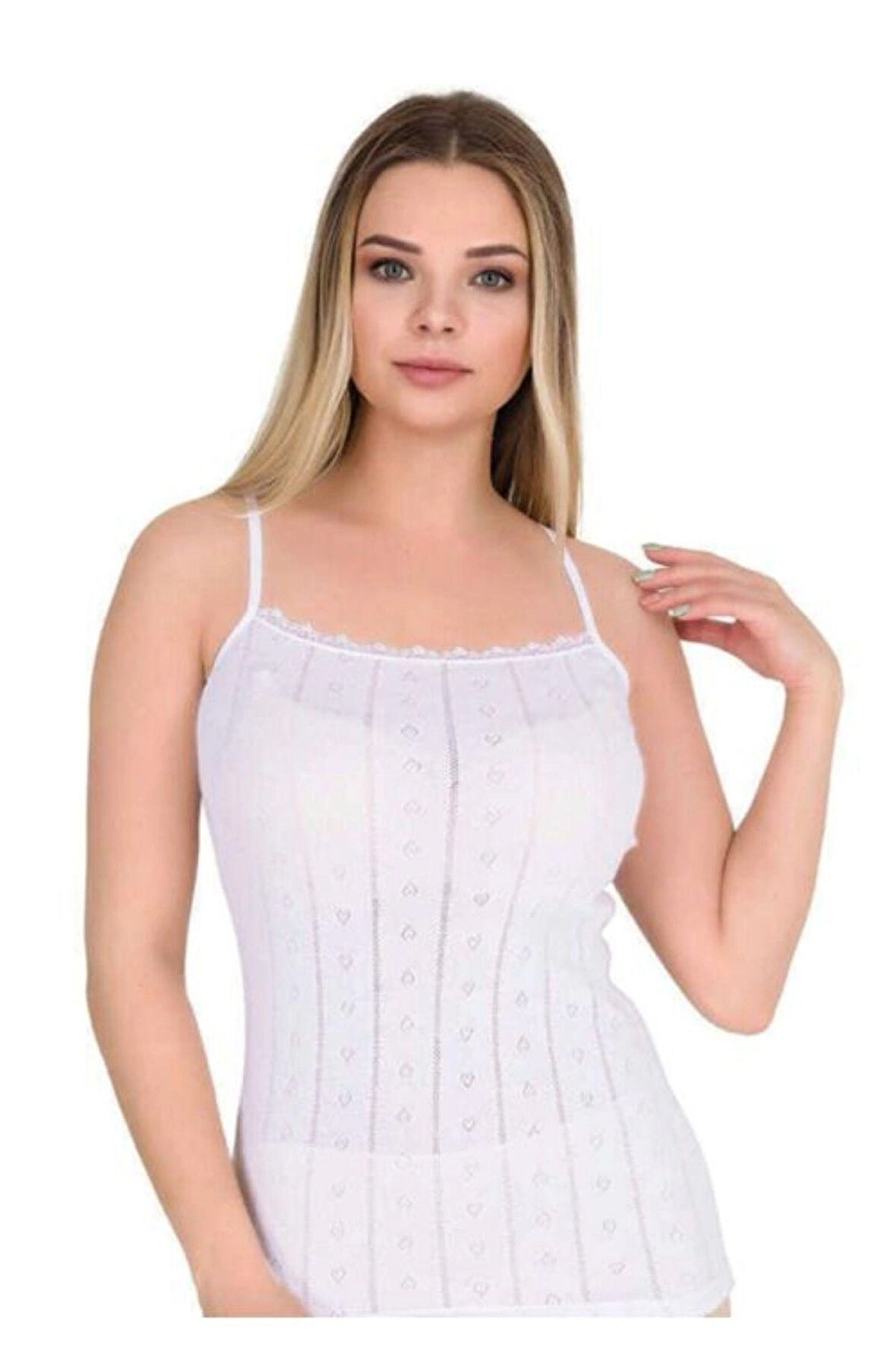 Berrak 8050 Tekli %100 Pamuk İnce Askılı Kadın Atlet