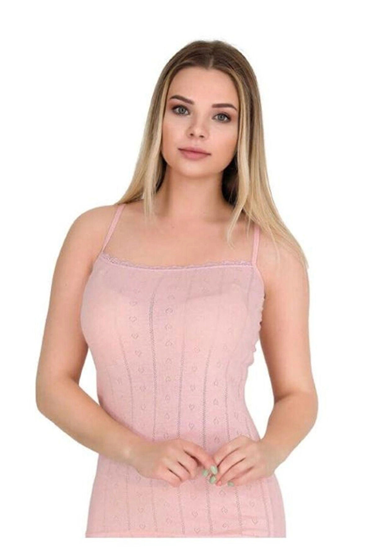 Berrak 8050 Tekli %100 Pamuk İnce Askılı Kadın Atlet
