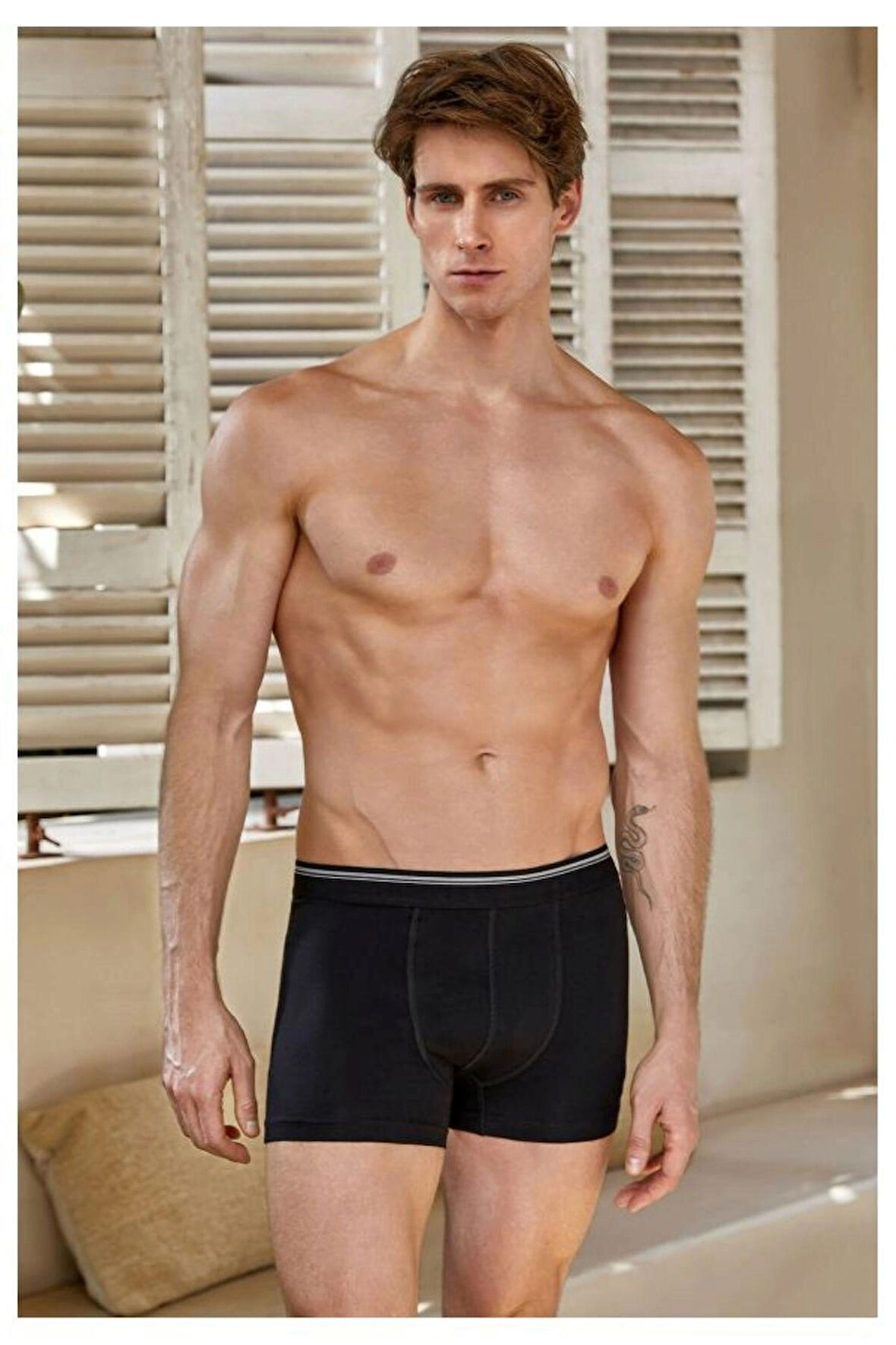 kit iç giyim Berrak 1097 3'lü Likralı Erkek Boxer