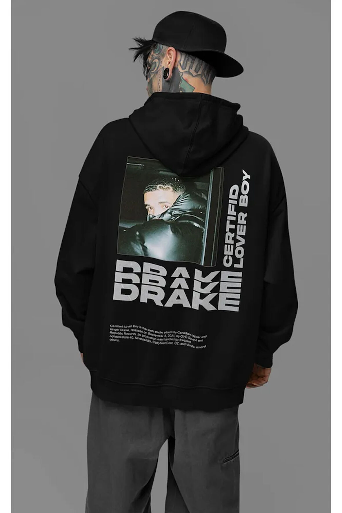Drake Rapper Baskılı Unisex Oversize Şarkıcı Hoodie