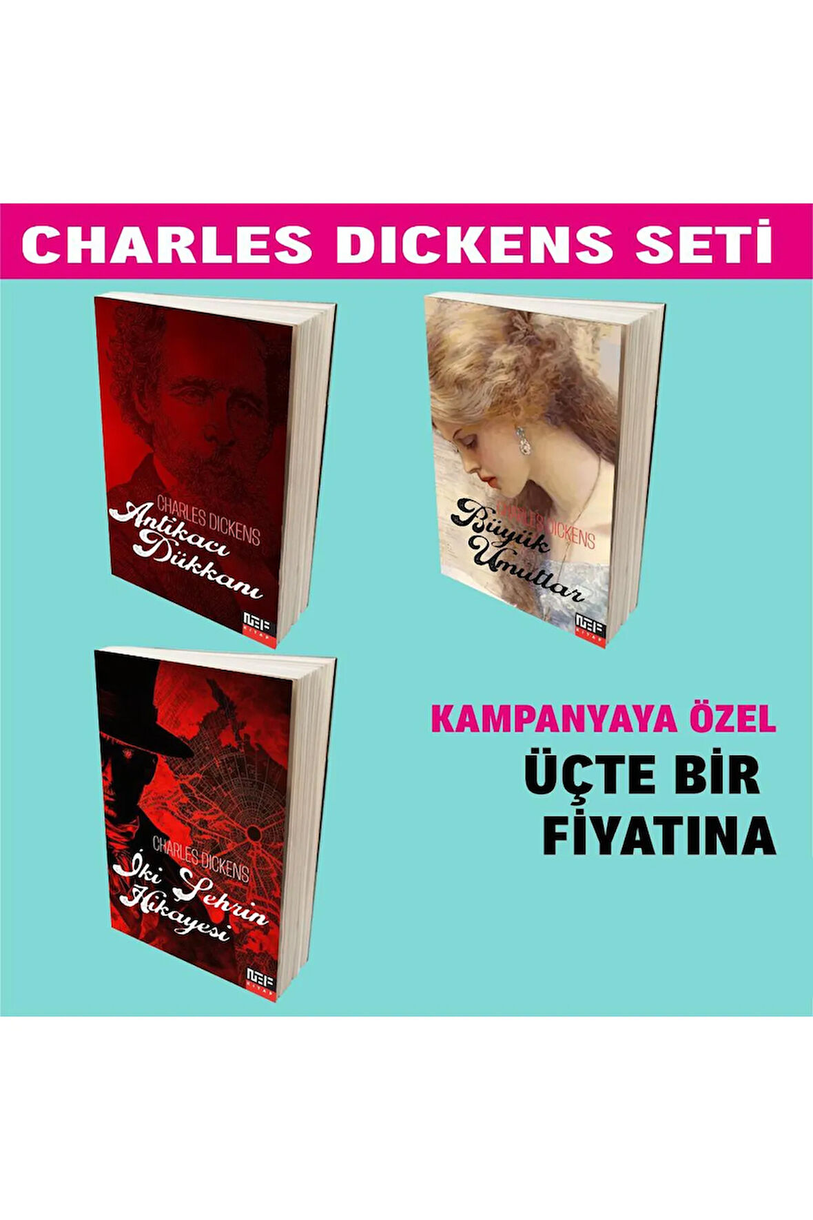 Charles Dickens Seti - 3 Kitap