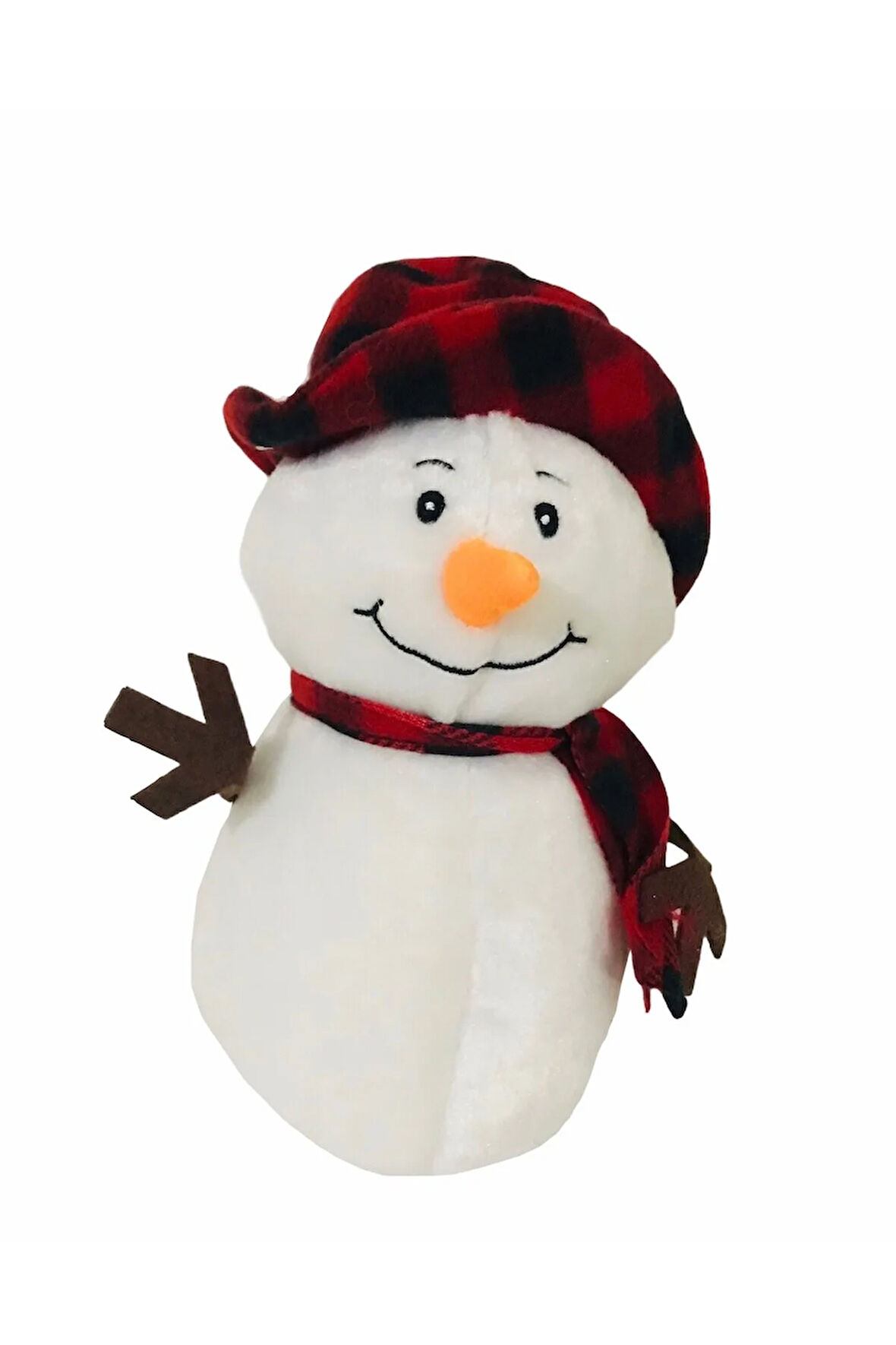 Sevimli Peluş Şapkalı Kardan Adam 25 Cm
