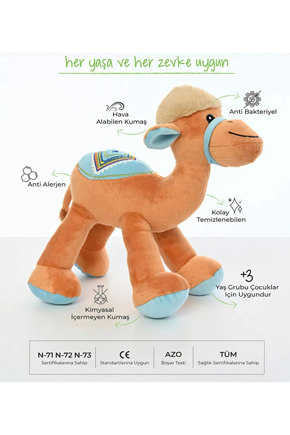 Sevimli Deve Peluş Oyuncak Hediyelik Oyuncak Uyku Arkadaşı 20 cm