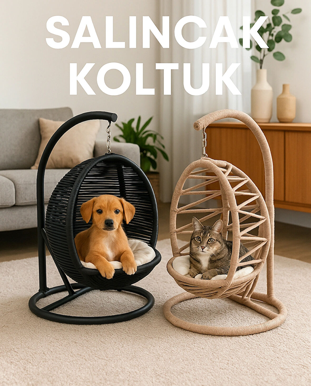 Kedi Salıncağı & Kedi Yatağı & Cat Swing 45x45x70cm (Sabitlenebilir)