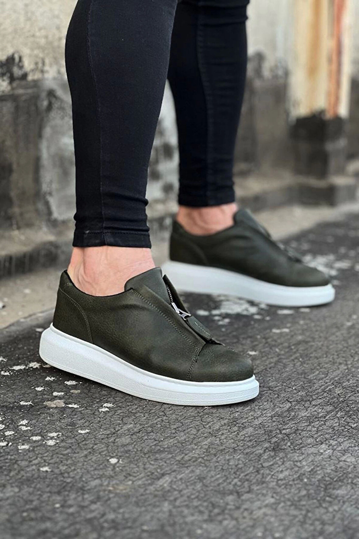 K&A  KA010 Haki Erkek Casual Ayakkabı