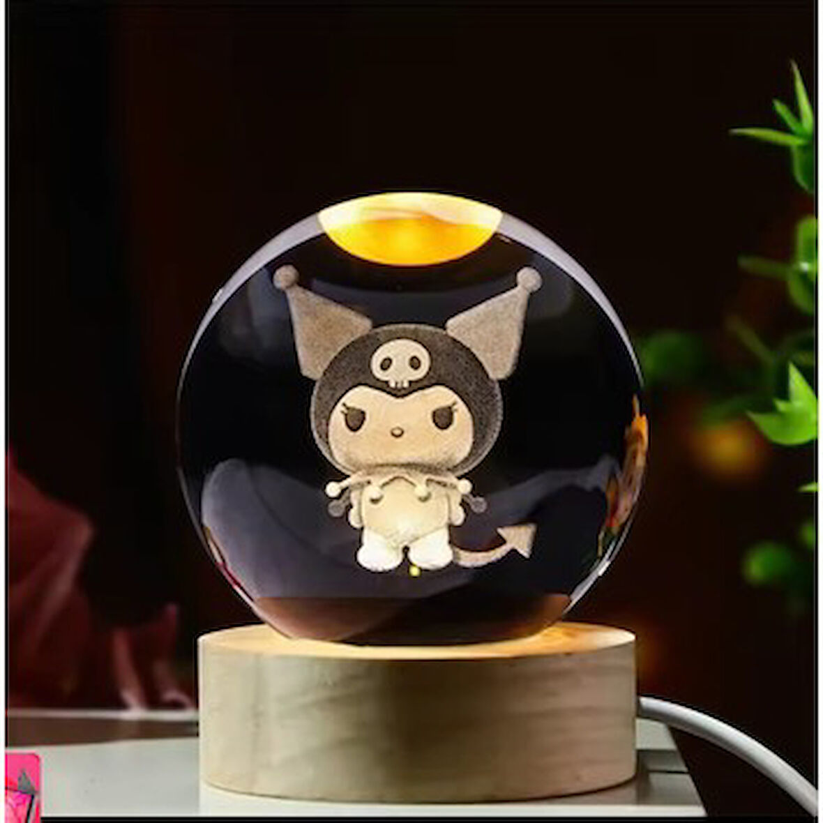 Kuromi Işıklı Cam Küre Kod 63