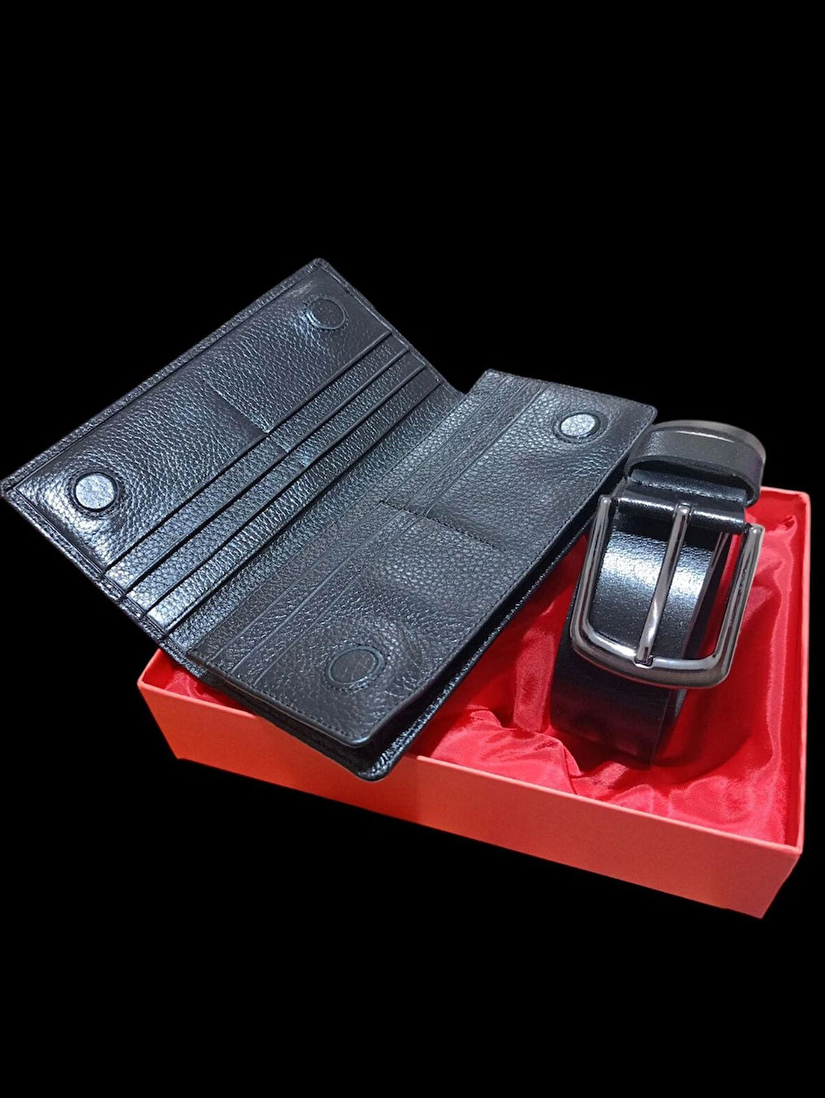 hakiki deri erkek cüzdan seti elegance