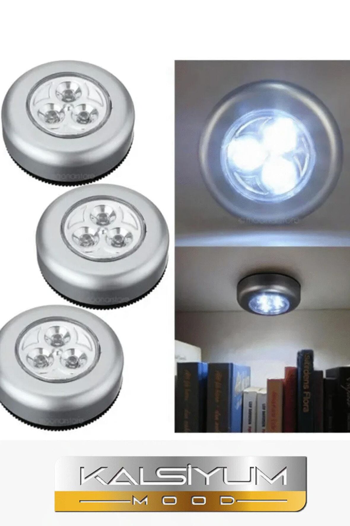 5li Set Mini Led Işıklı Pilli Lamba Portatif Dolap Içi Gizli Işık Kablosuz Duvar Kapı Aydınlatma