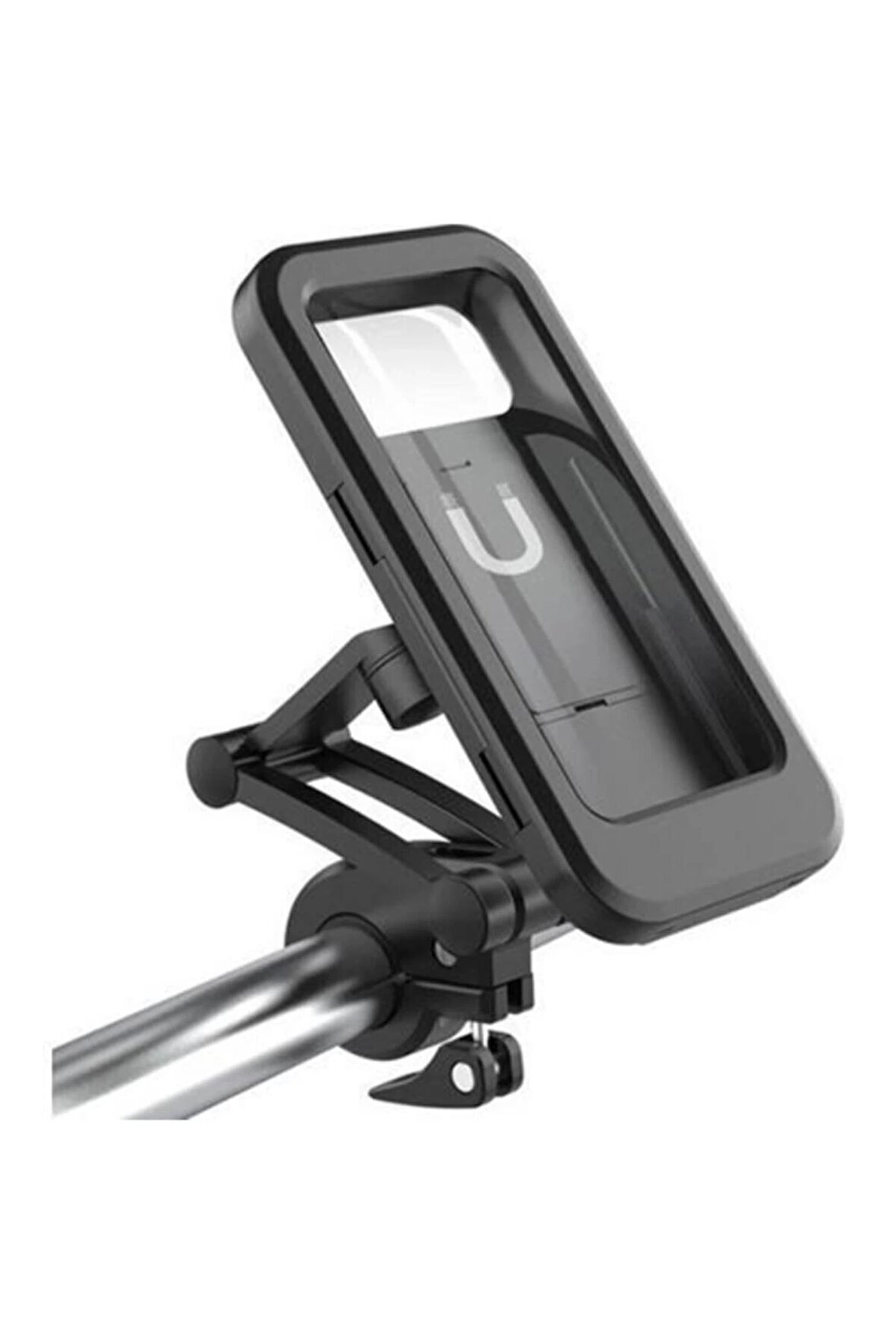 Gidon Bağlantılı Su Geçirmez Mıknatıslı Motorsiklet Telefon Tutucu