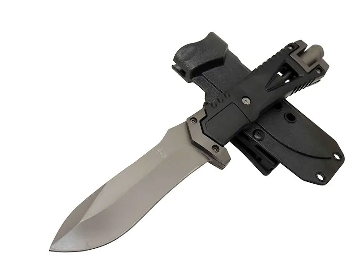 Zero Error Tactical 7 40 Siyah Bıçak 27Cm - Siyah Sap, Magnezyum Çubuklu, Kılıflı