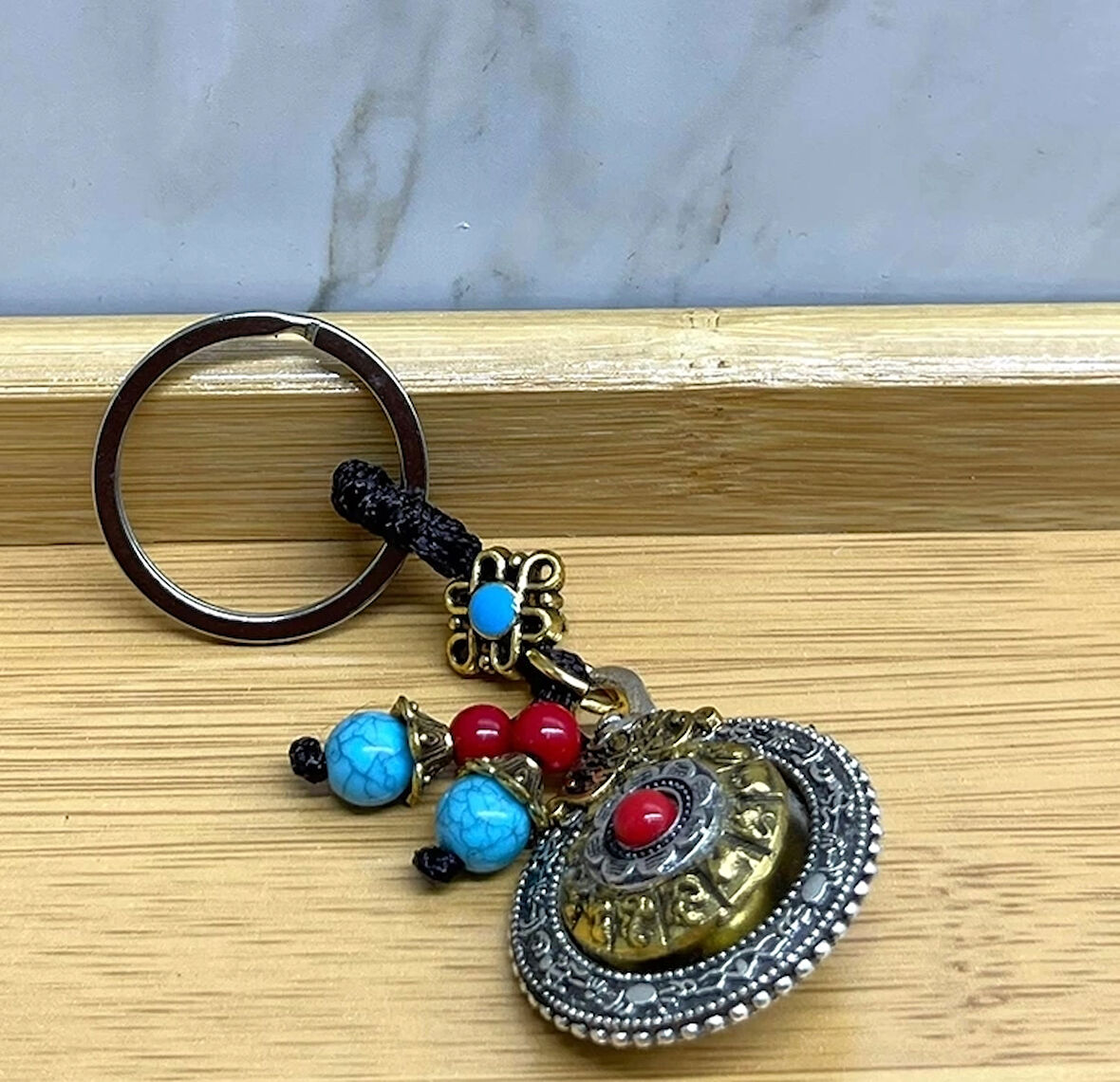 Mantra Çarkı Şans Anahtarlık Alk4465