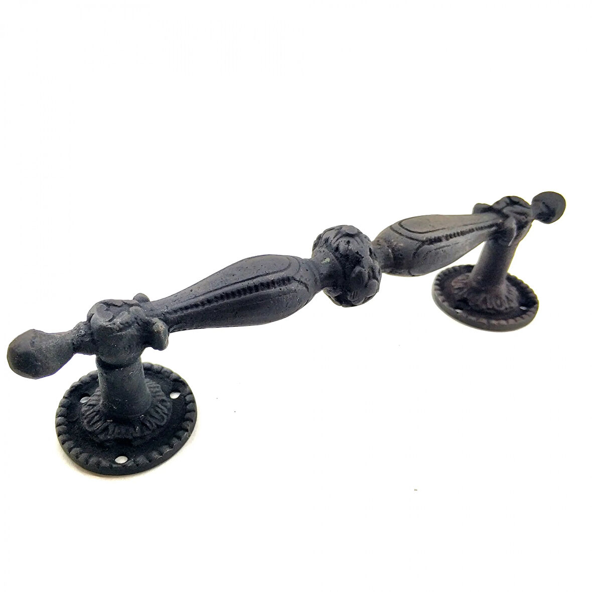 Antika Tarz Dekoratif Pirinç Sütun Çekme Kapı Kolu - 219X49 Mm, Oksit