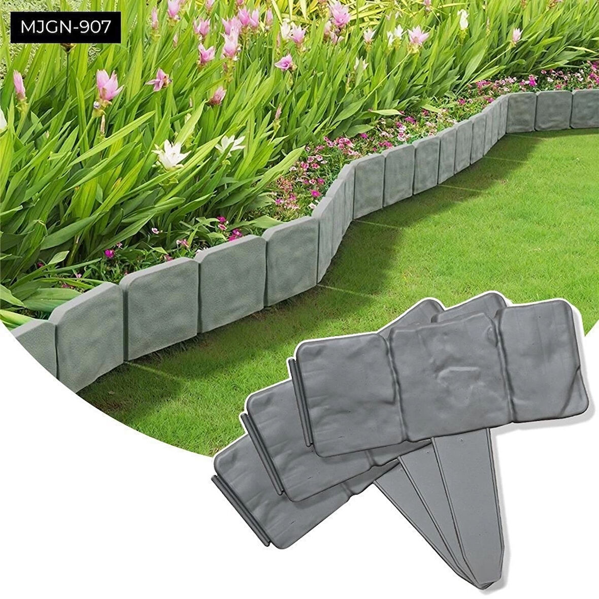 Taş Görünümlü Bahçe Çiti