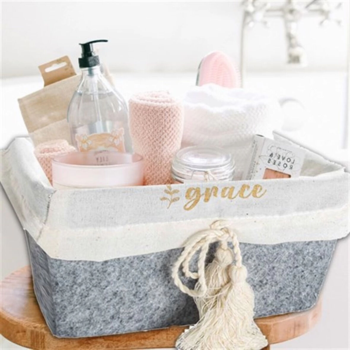 Çok Amaçlı Saklama Organizer Kutu Kare Keçe Sepet (Maxi) - 03426