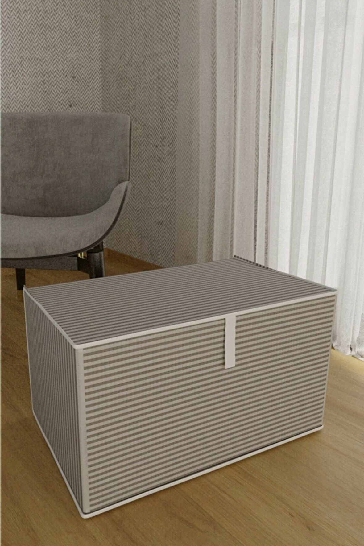 Baza Altı Boy Çok Amaçlı Düzenleyici Kutu Organizer Cırt Cırtlı Hurç 19Cm X 40Cm X 50Cm (1 Adet)