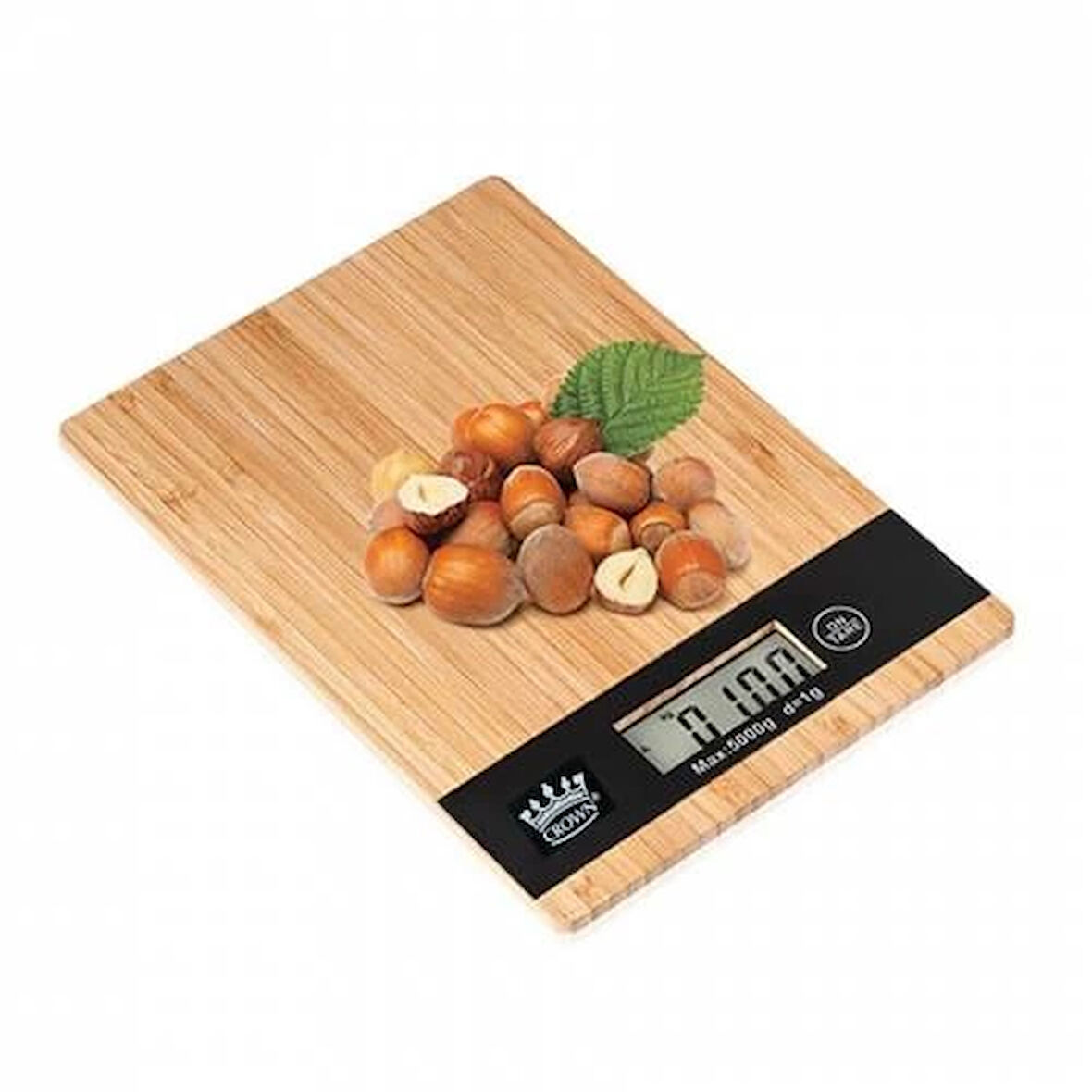 Dijital Lcd Mutfak Tartısı Terazisi 5Kg Bambu Desenli
