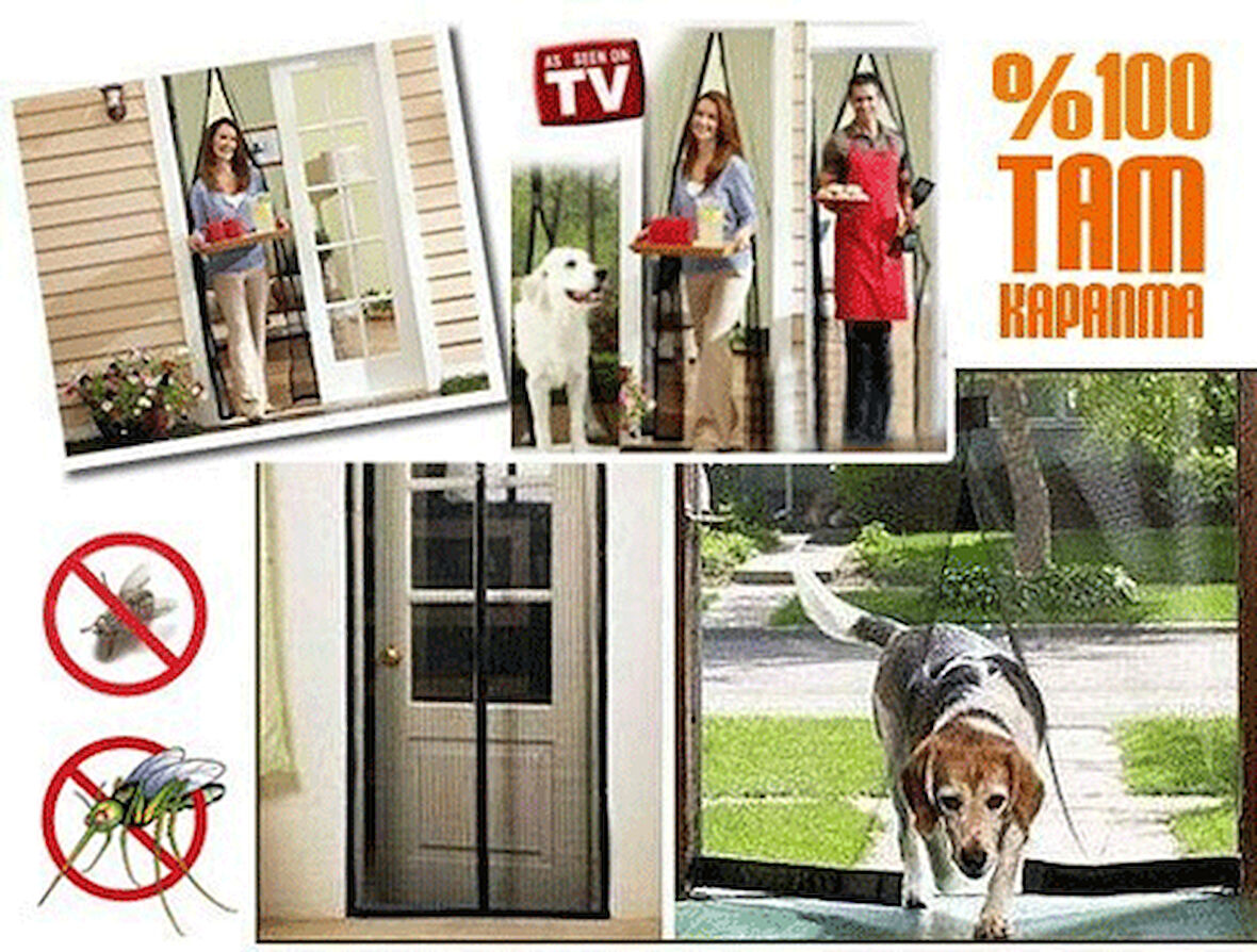 Mıknatıslı Kapı Sineklik Tülü-Krem ( 105 X 205 )