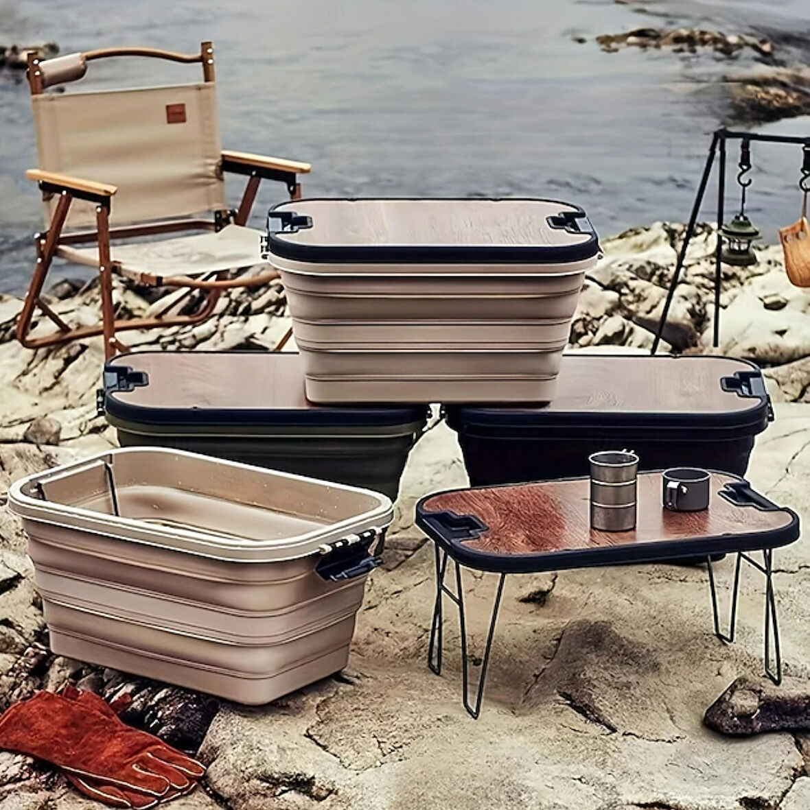 Katlanır Kamp  Piknik Sepeti