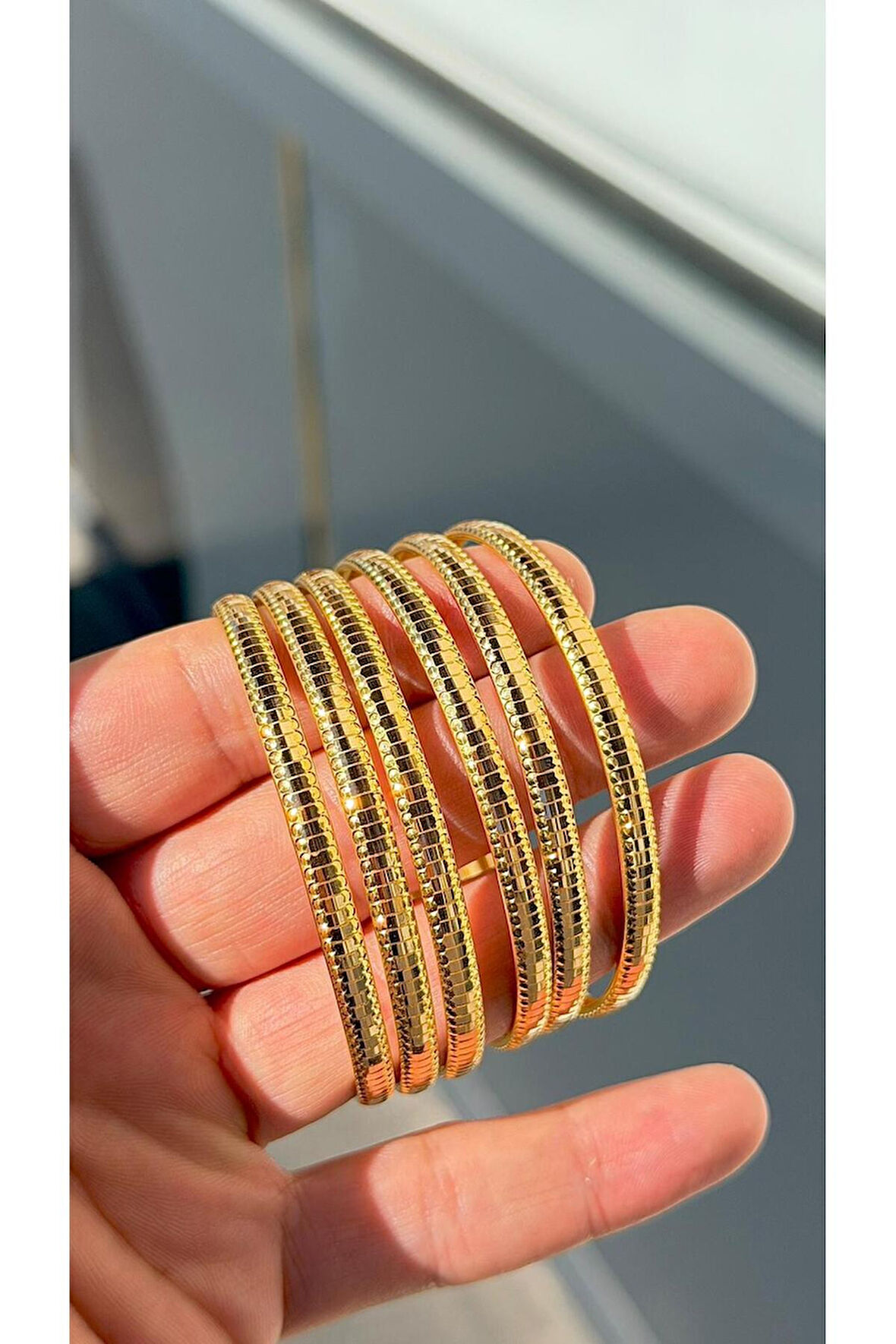 4.50 gr (GRAM) Dorikalı Aynalı Şarnel Bilezik Yatırımlık İşçiliksiz 22(916) Ayar Altın (6,2 ÖLÇÜ)