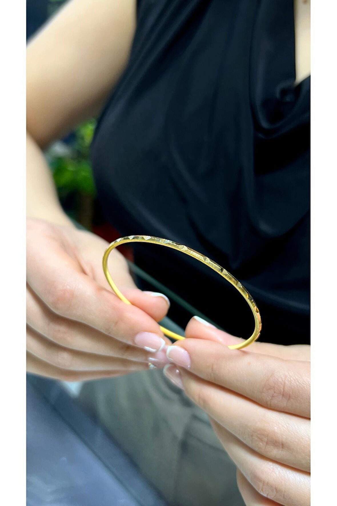 9 gr (Gram) Baklava Dilimi Kalemli Ajda Bilezik 22 Ayar Altın