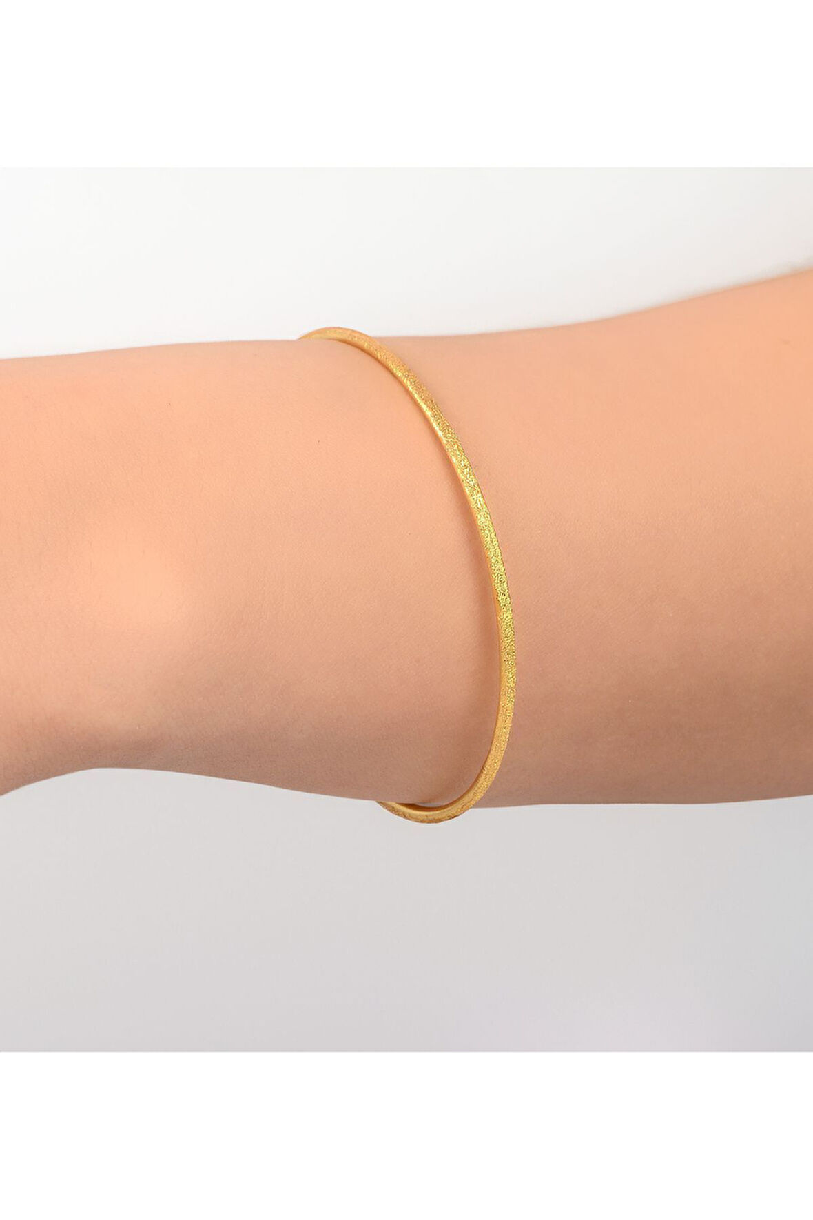 8 gr (Gram) Yatırımlık işçiliksiz Simli Ajda Bilezik 22 Ayar Altın