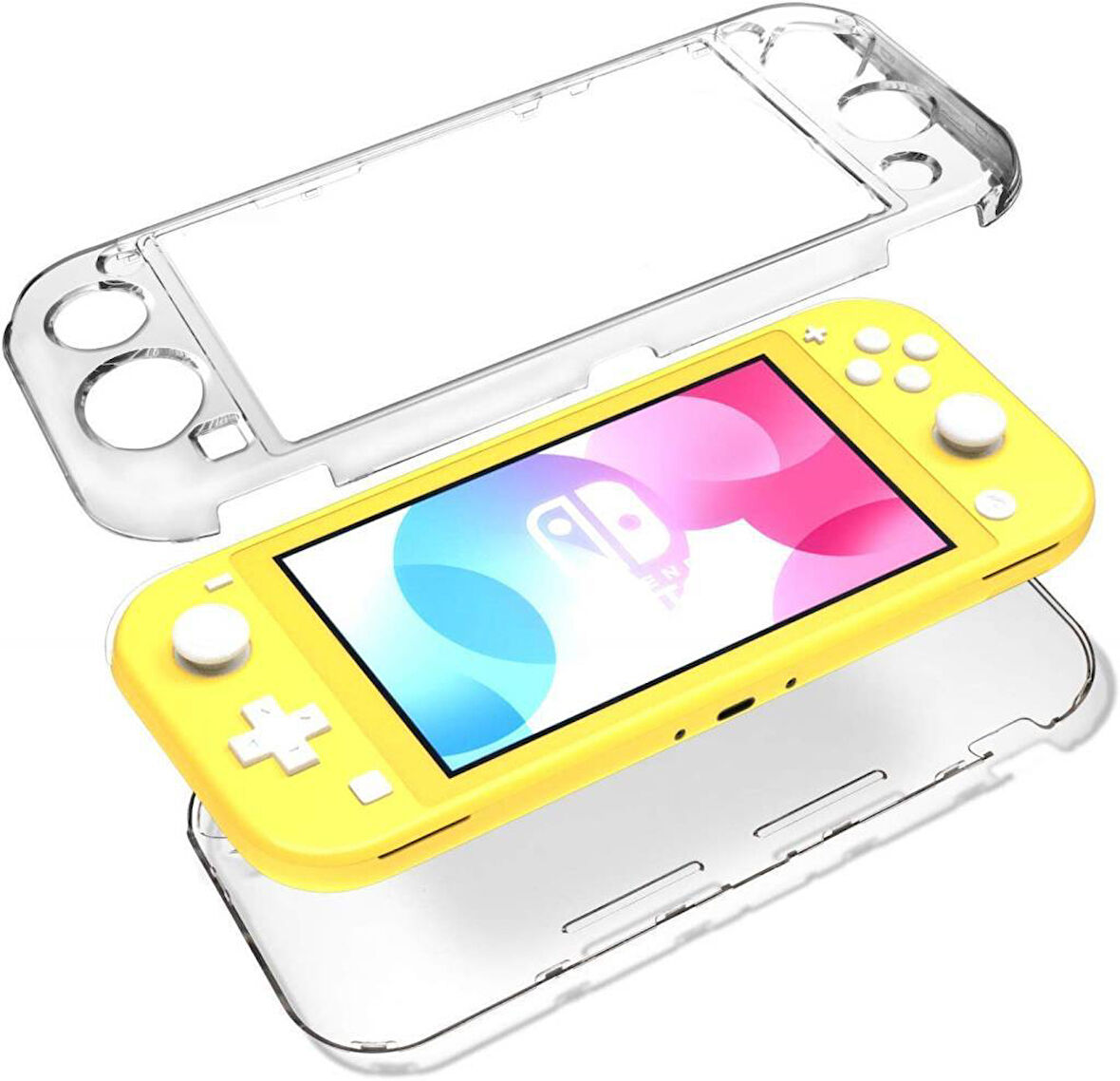 Nintendo Switch LITE İçin Sert Plastik Şeffaf Cihaz Koruyucu Kapak