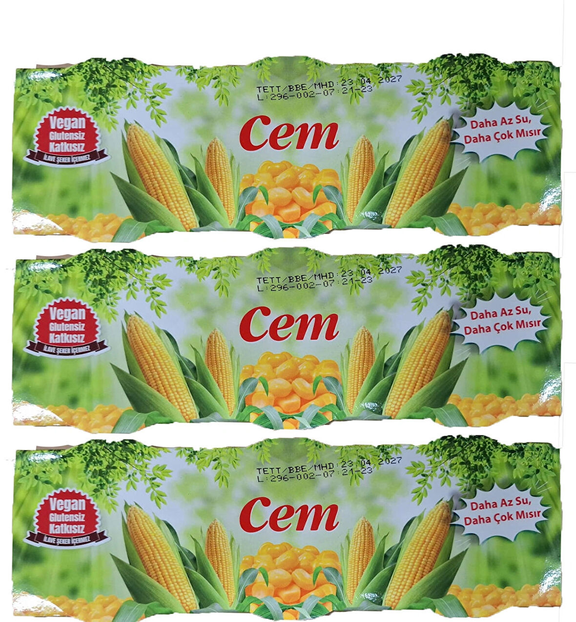 Cem 3lü Süt Mısır Konserve