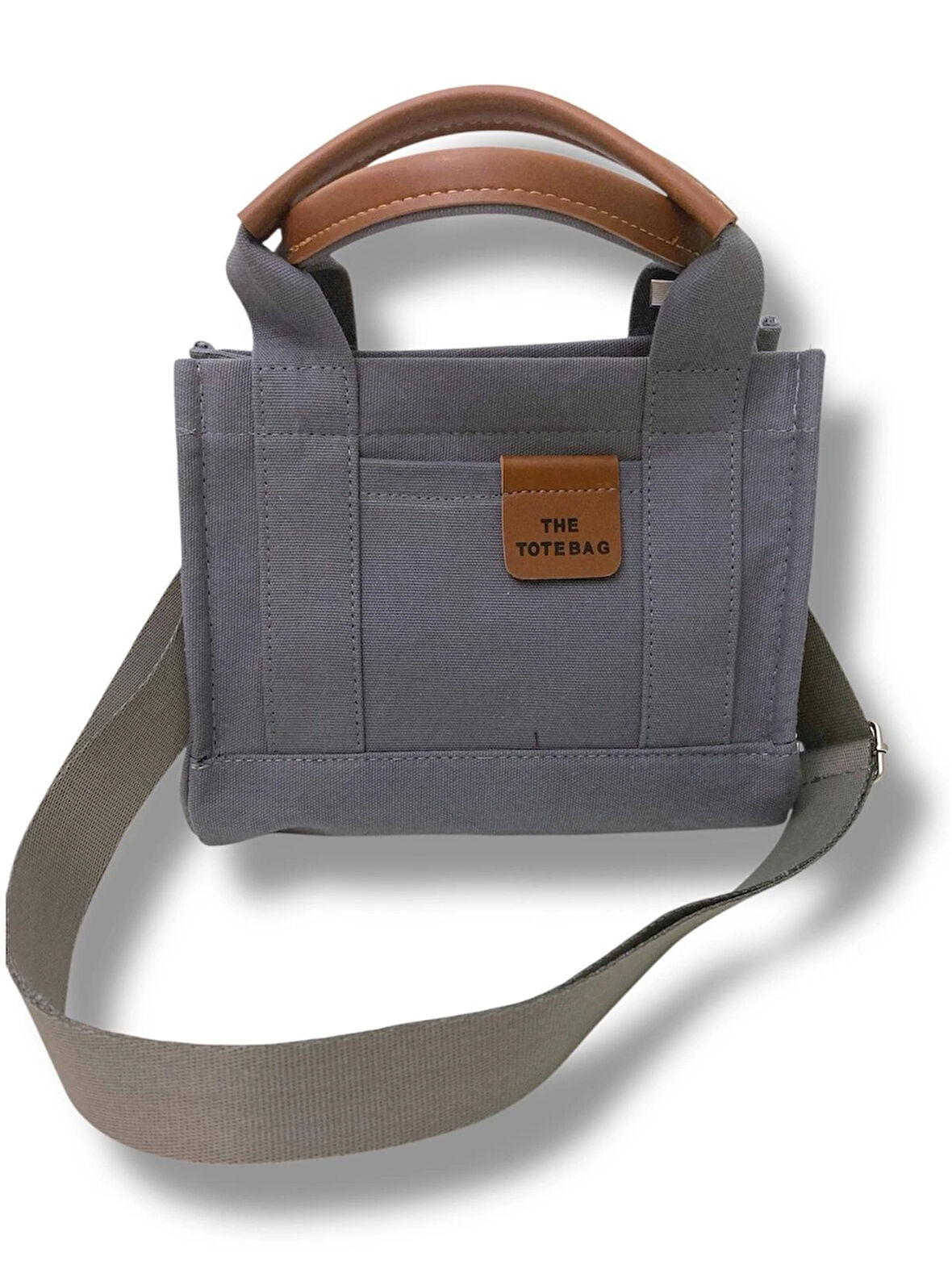  Kanvas Tote Bag Küllü Mavi El ve Omuz Çantası