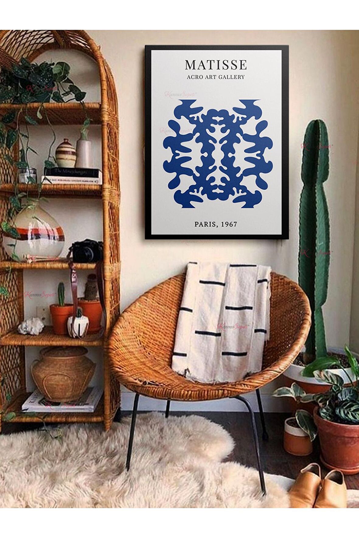 Soyut Dekoratif Vintange Retro Bohe Bohem Boho Art Vektorel Abstract Minimalist Canvas Kanvas Tablo