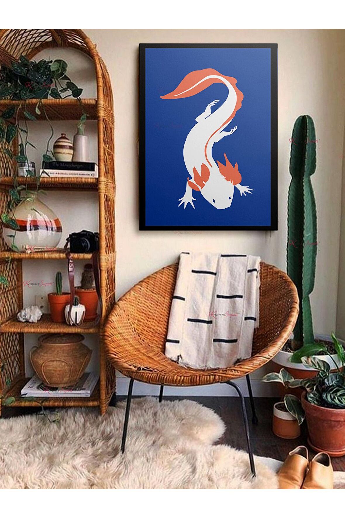 Soyut Dekoratif Vintange Retro Bohe Bohem Boho Art Vektorel Abstract Minimalist Canvas Kanvas Tablo