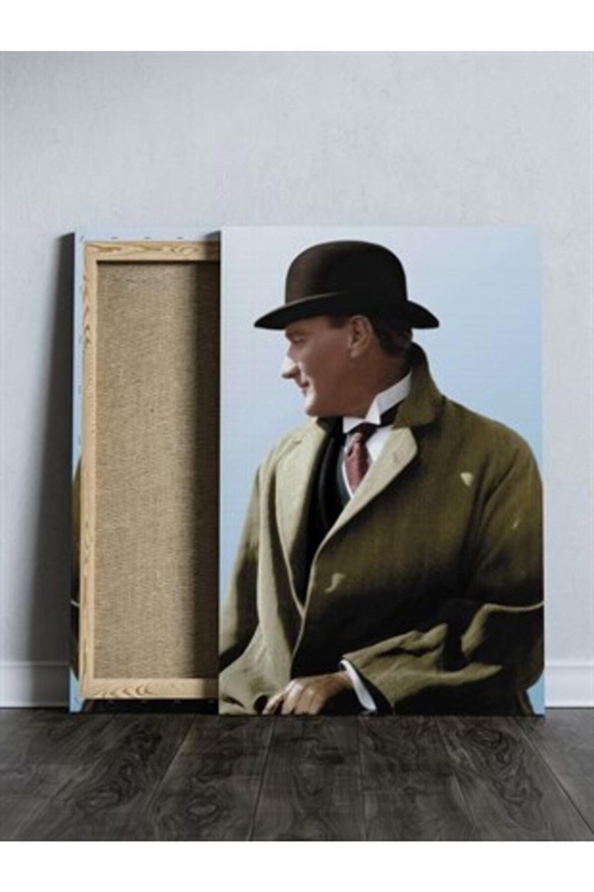 Mustafa Kemal Atatürk Siyah Beyaz Kanvas Tablo