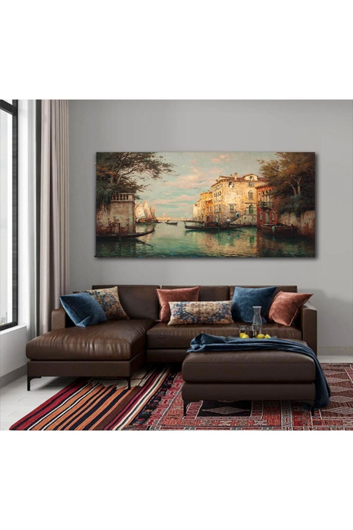 Nostalji Yağlı Boya Görünümlü Kanvas Kanvas Canvas Tablo