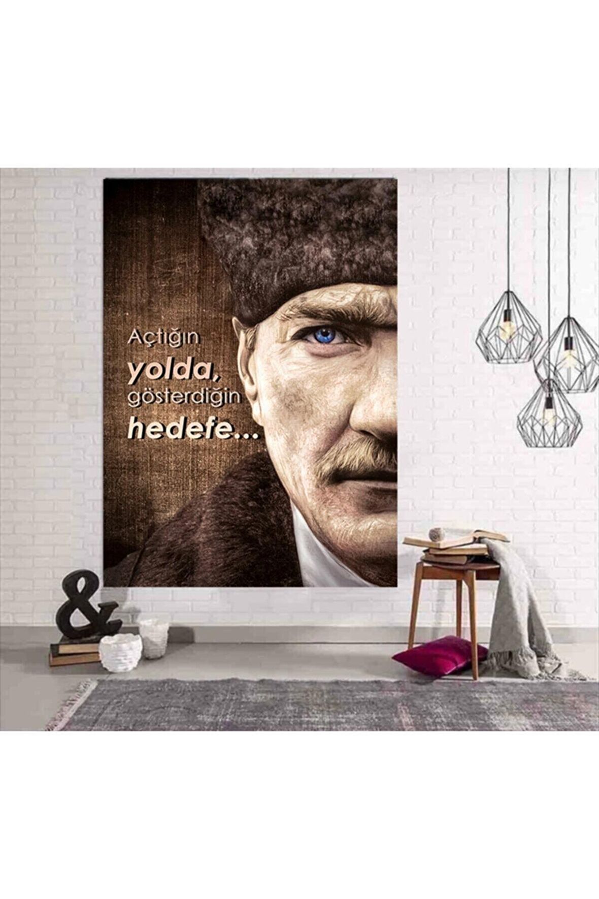 Atatürk Açtığın Yolda Gösterdiğin Hedefe Kanvas Kanvas Canvas Tablo