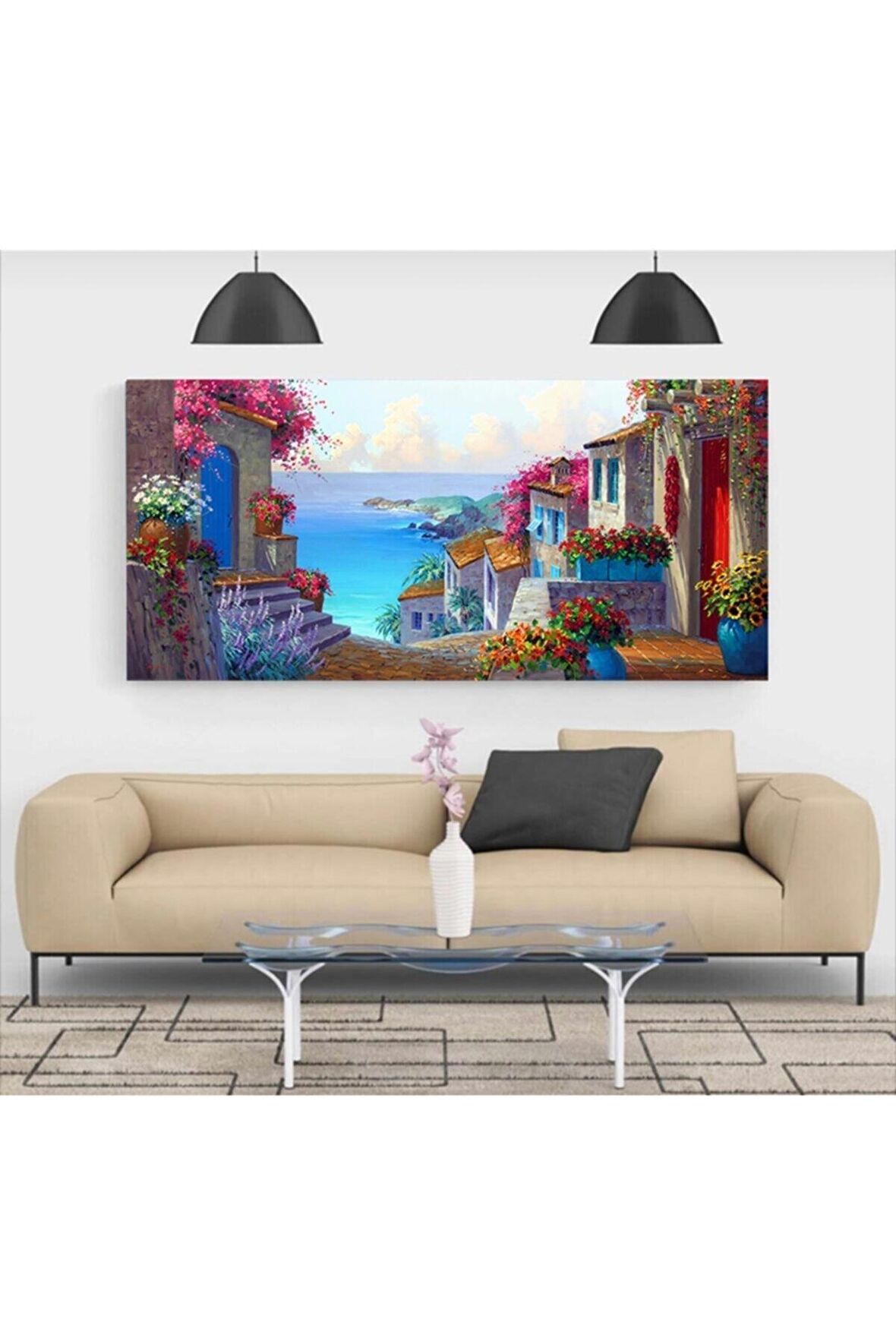 Yunanistan Manzara Kanvas Kanvas Canvas Tablo