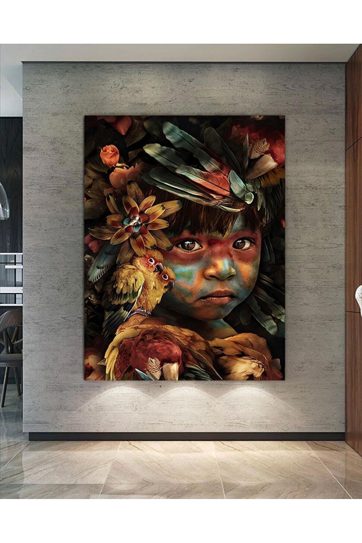 Amerikalı Çocuk Kanvas Kanvas Canvas Tablo