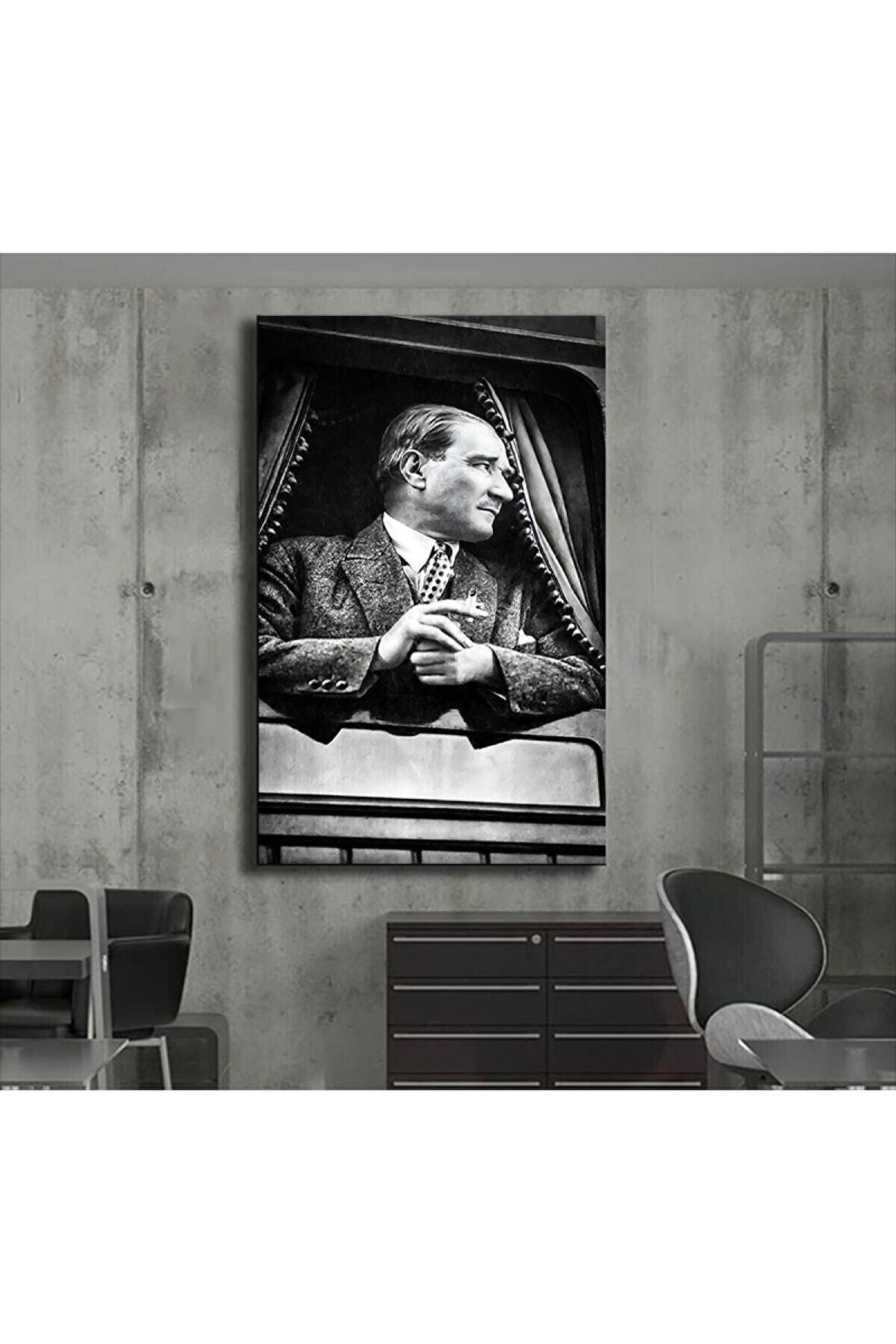 Mustafa Kemal Atatürk Trende Kanvas Kanvas Canvas Tablo