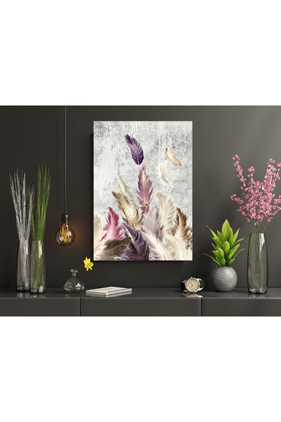 Uçan Tüyler Kanvas Kanvas Canvas Tablo