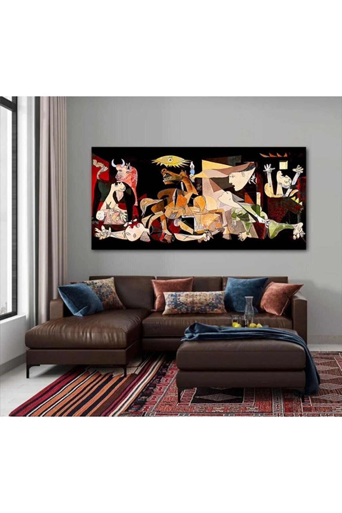 Sanatsal Figürler Kanvas Gülen Tablo