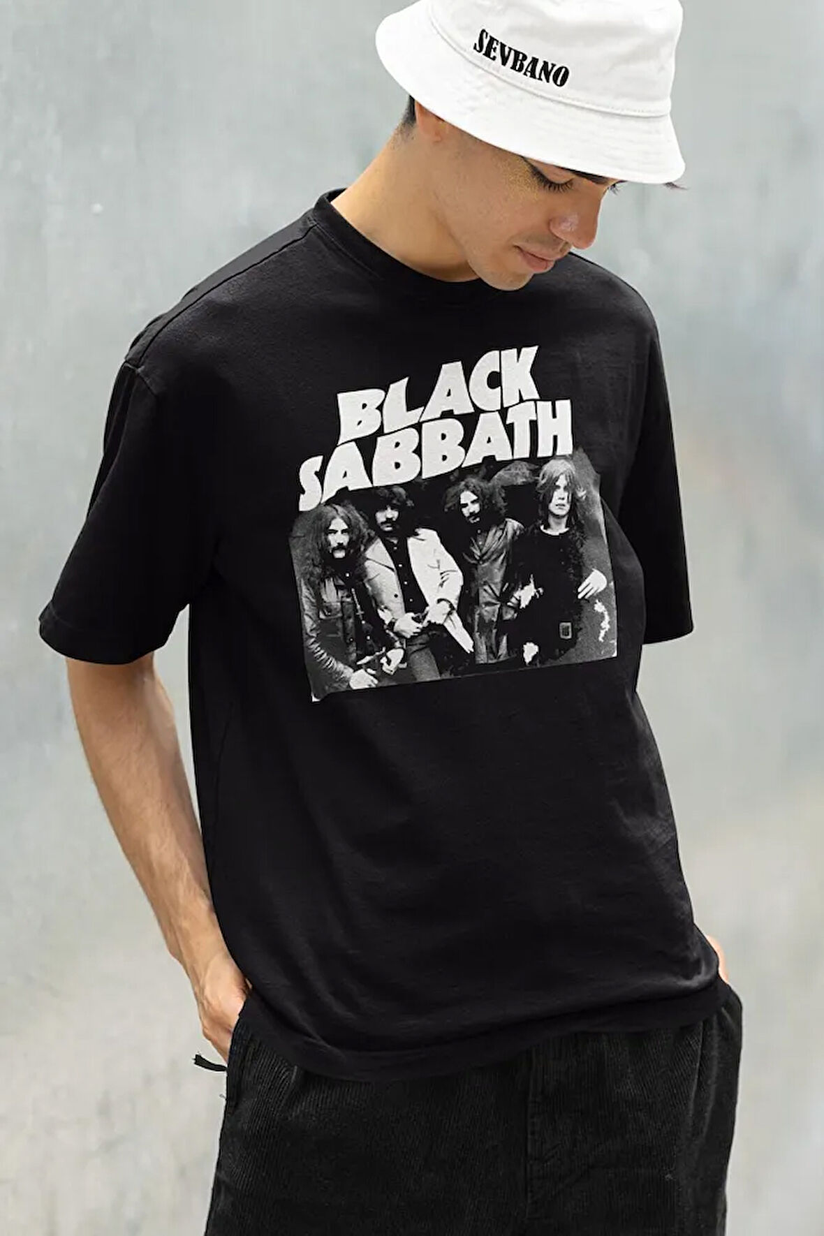 Rock Metal Black Sabbath Müzik Grubu Baskılı Unisex Oversize Tişört
