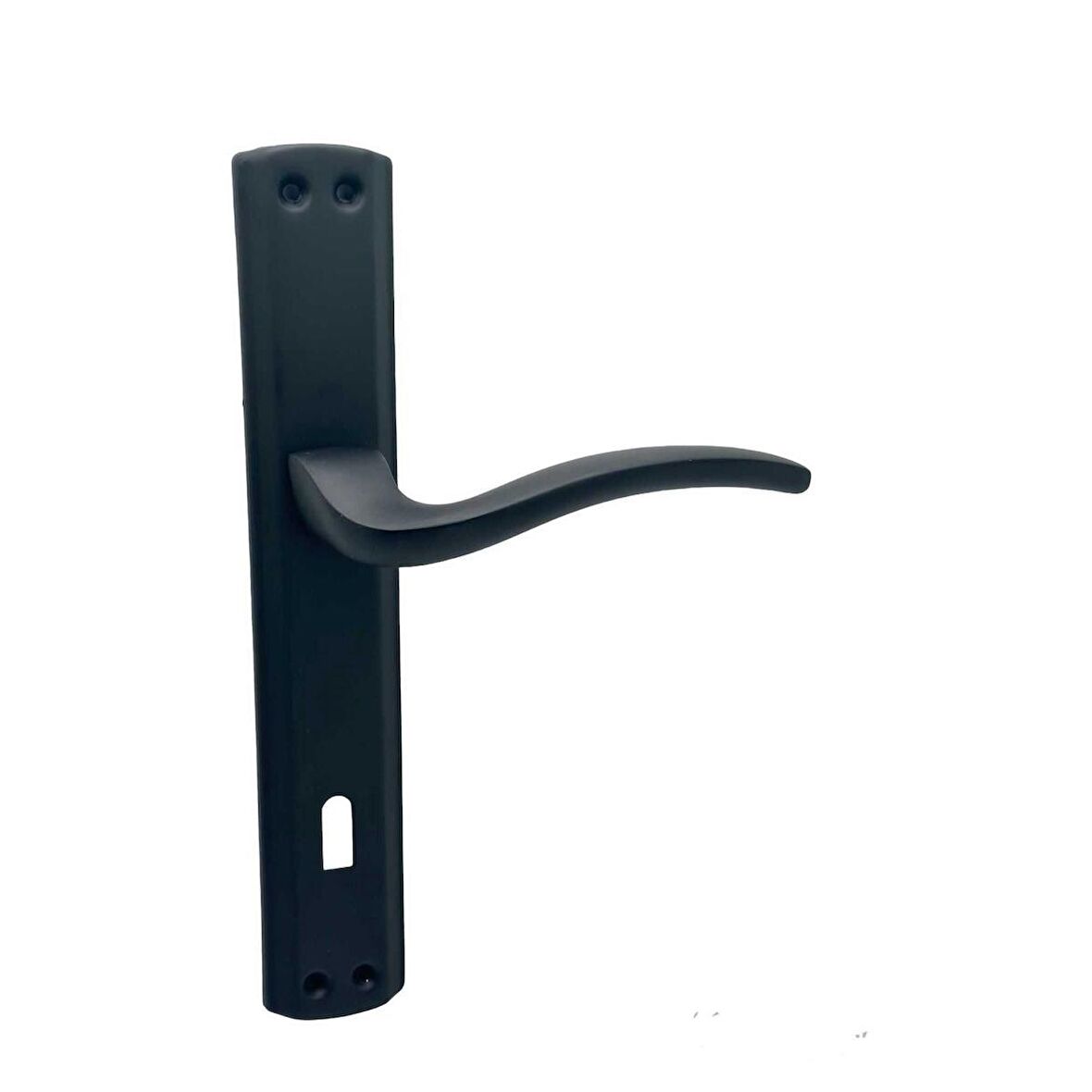 KOLDOOR Trim Mat Siyah Lüx Aynalı Oda Kapı Kolu 4 Takım
