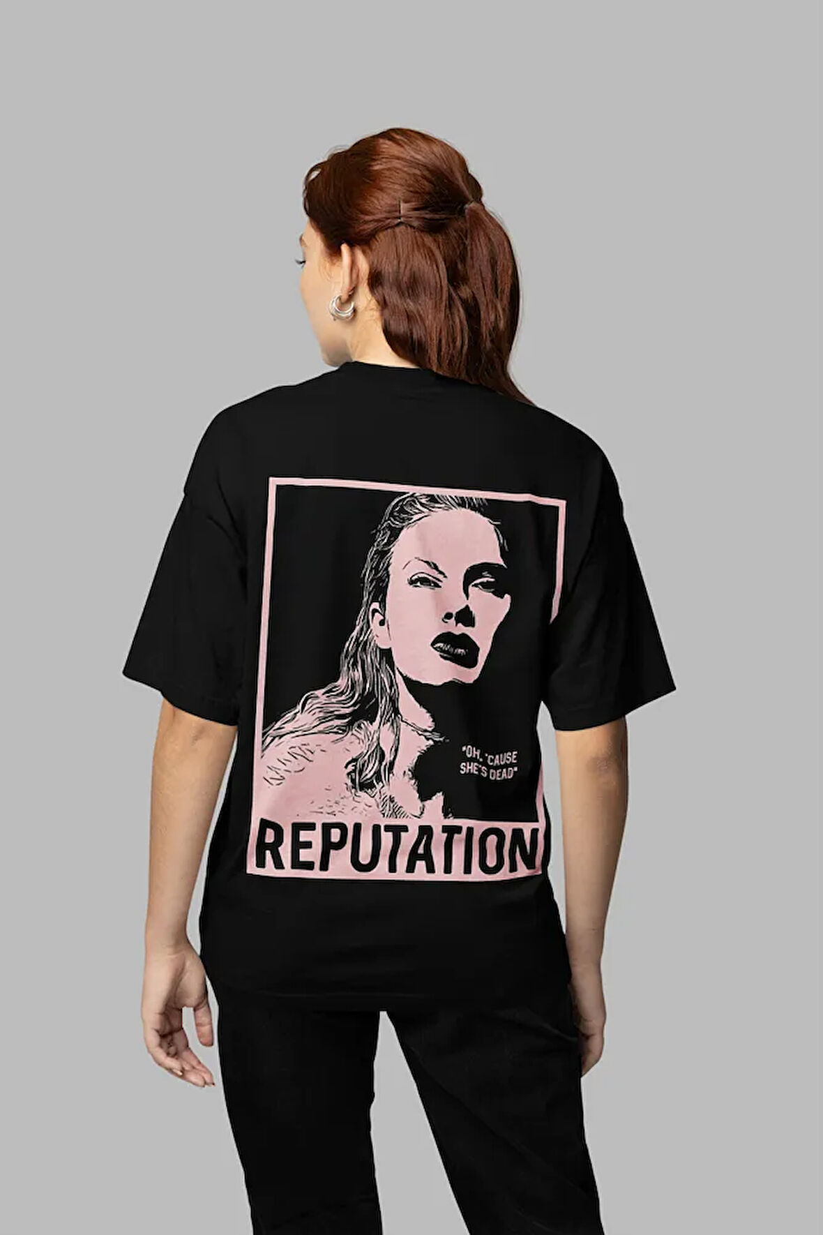Taylor Swift Reputation Albüm Baskılı Unisex Oversize Şarkıcı Tişört